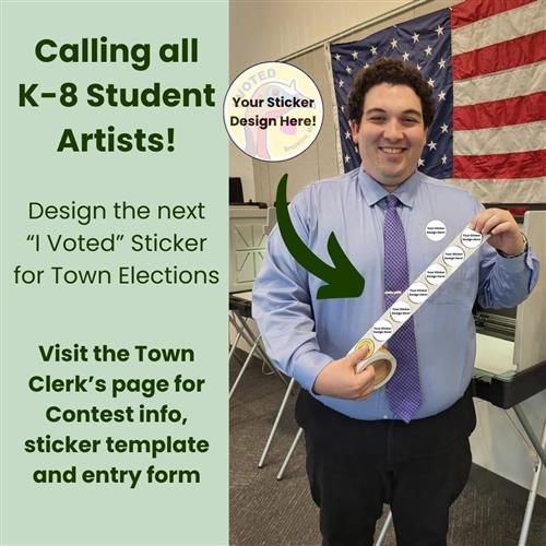 Poster for "I Voted" Sticker Contest